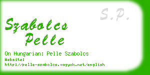 szabolcs pelle business card